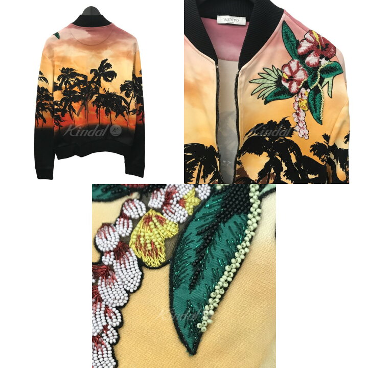 楽天市場】【中古】VALENTINOPalmtree jersey Bomber Jacket パーム 