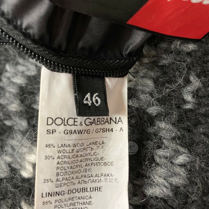 楽天市場】【中古】DOLCE ＆ GABBANA フーディニットダウンジャケット 