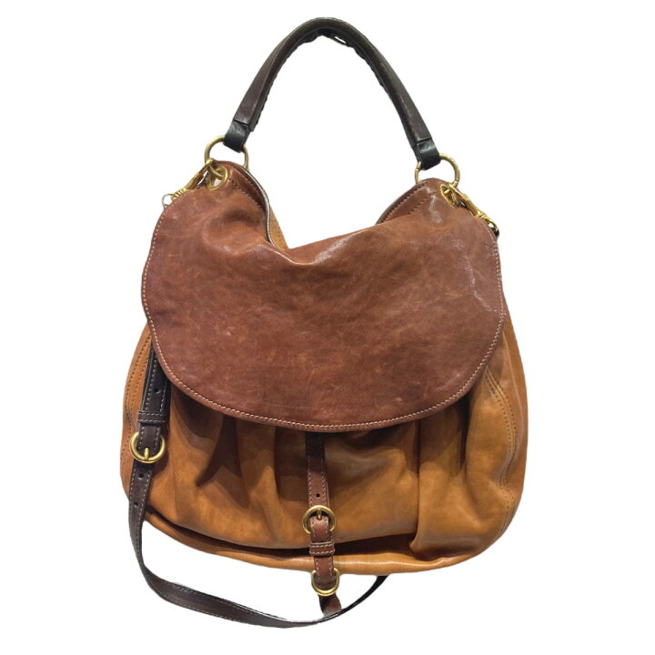 楽天市場】【中古】miu miuショルダーバッグ 2WAY ブラウン×キャメル  