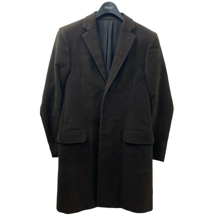 楽天市場】【中古】JIL SANDERモールスキン チェスターコート ブラウン 