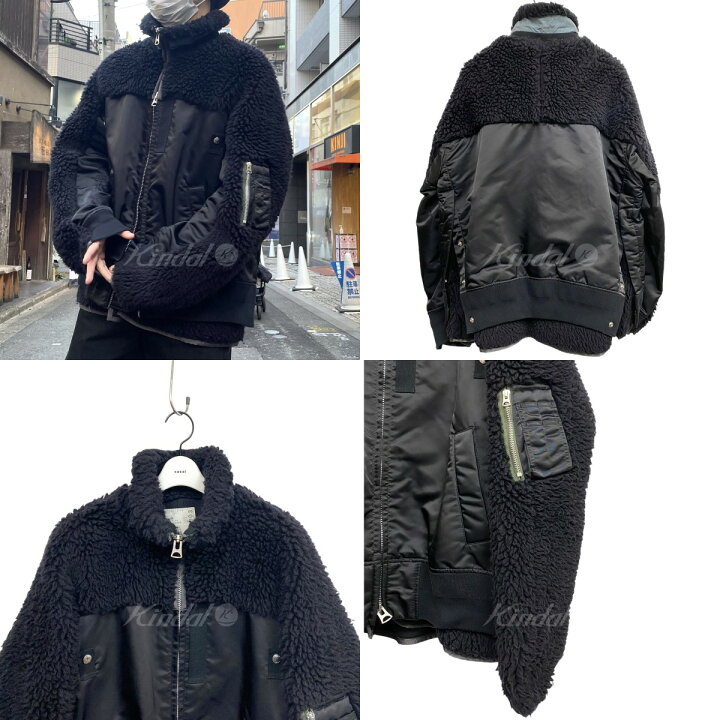 楽天市場】【中古】sacai 22AWFaux Shearling×Nylon Twill Blouson 