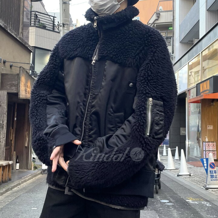 楽天市場】【中古】sacai 22AWFaux Shearling×Nylon Twill 