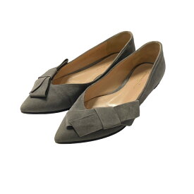 【中古】Gianvito Rossiポインテッドトゥパンプス グレー サイズ：36 1／2【価格見直し】