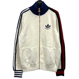 【中古】GUCCI × adidasトラックジャケット ホワイト サイズ：XS【価格見直し】