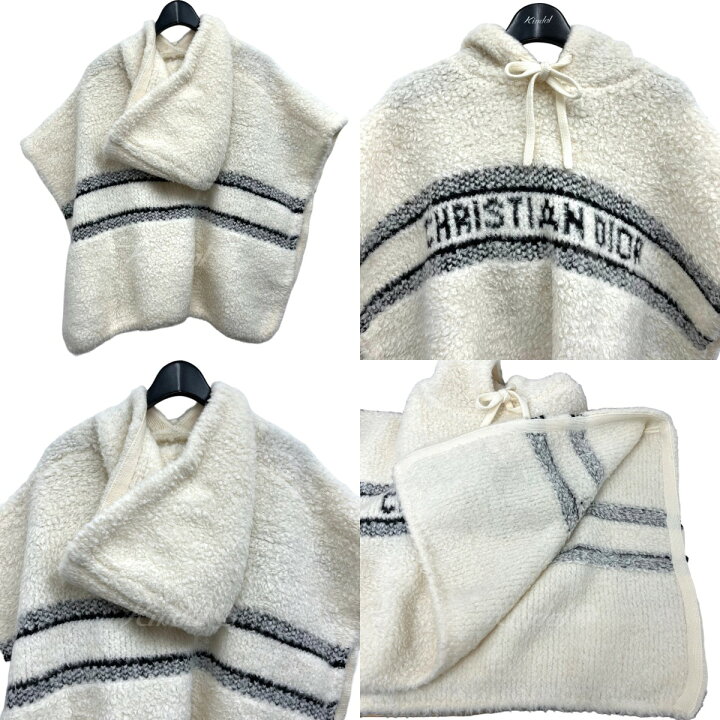 楽天市場】【中古】Christian Dior フリースポンチョ ホワイト サイズ 