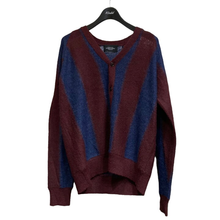 21AW UNUSED stripe mohair cardigan モヘア