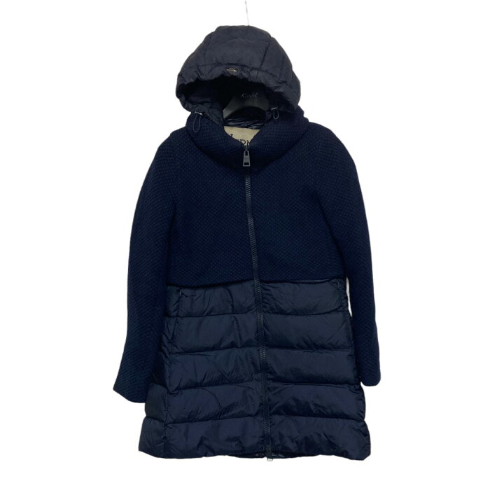 楽天市場】【中古】HERNO 切替ダウンジャケット ネイビー サイズ：40 
