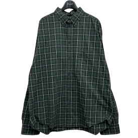 【中古】BALENCIAGA　チェックシャツ グリーン サイズ：38 【171223】（バレンシアガ）
