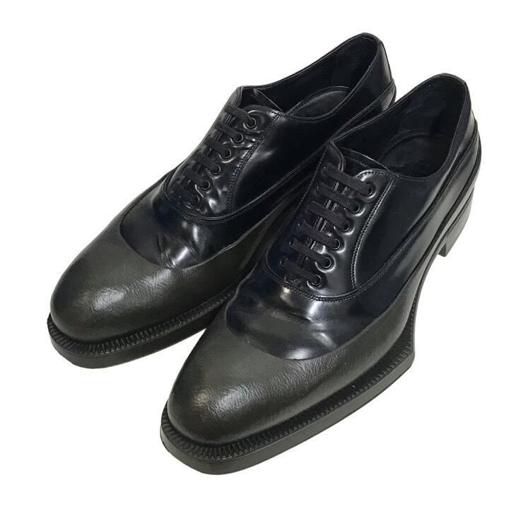 楽天市場】【中古】PRADA バイカラーラバーソールレザーシューズ  