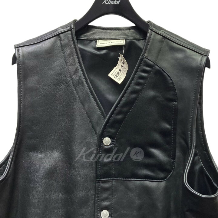 楽天市場】【中古】Drole De Monsieurレザーベスト ブラック サイズ：S 
