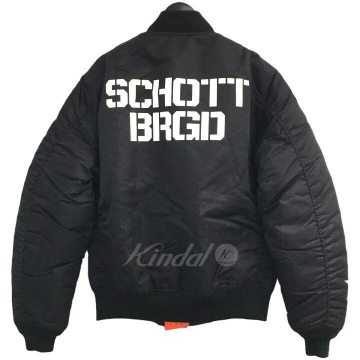 楽天市場】【中古】SCHOTT × BASS BRIGADE プリントボンバージャケット 