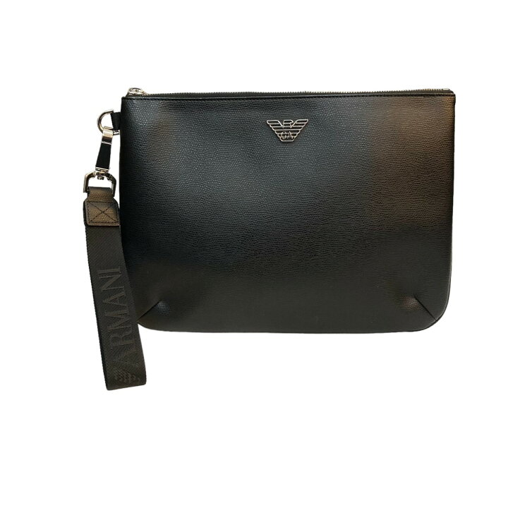 楽天市場】【中古】EMPORIO ARMANI クラッチバッグ ブラック 【191223 