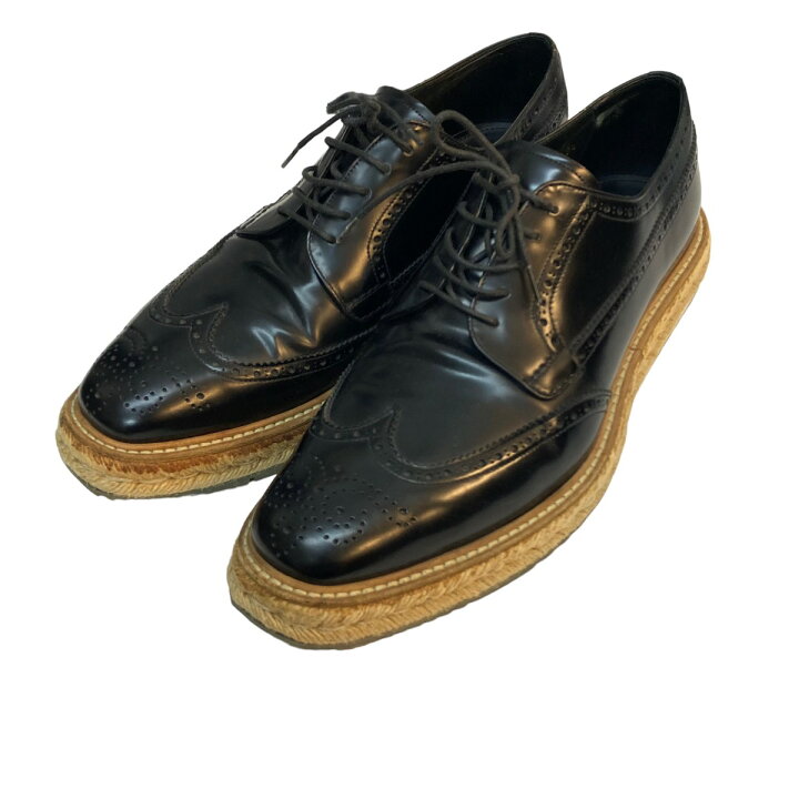 楽天市場】【中古】PRADAエスパドリーユ ブラック サイズ：8 1／2  