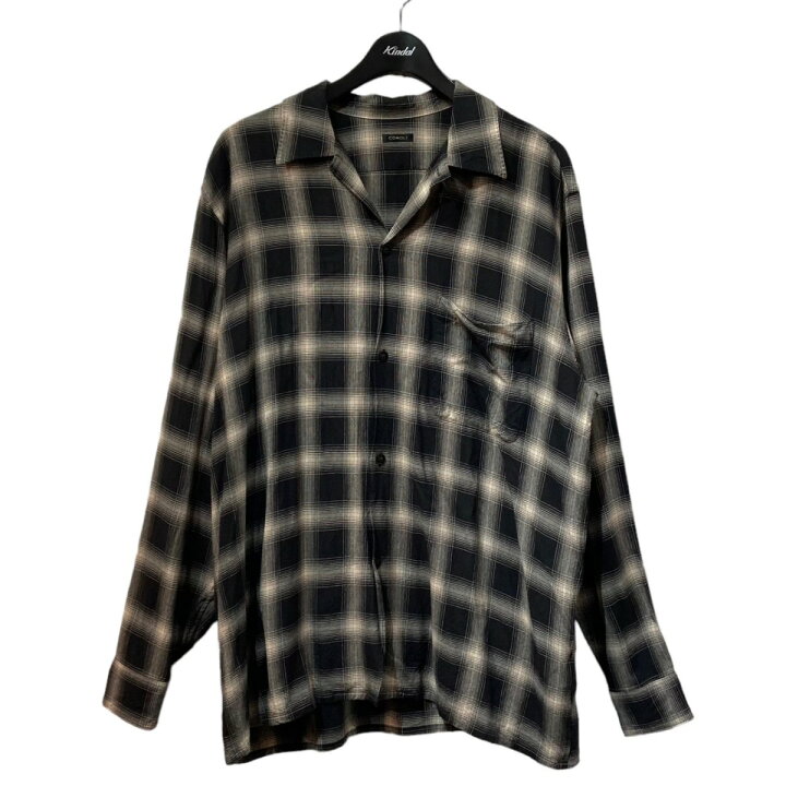 楽天市場】【中古】COMOLI 23SS レーヨンチェック オープンカラー 