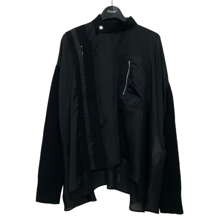 sacai サカイ Solid Satin Blouse 