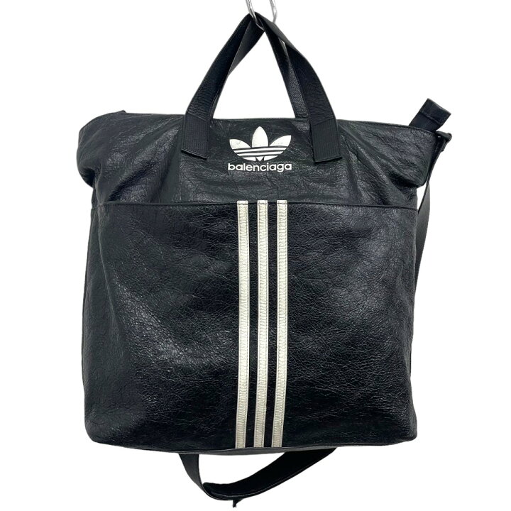 楽天市場】【中古】BALENCIAGA×adidas レザートートバッグ ブラック 