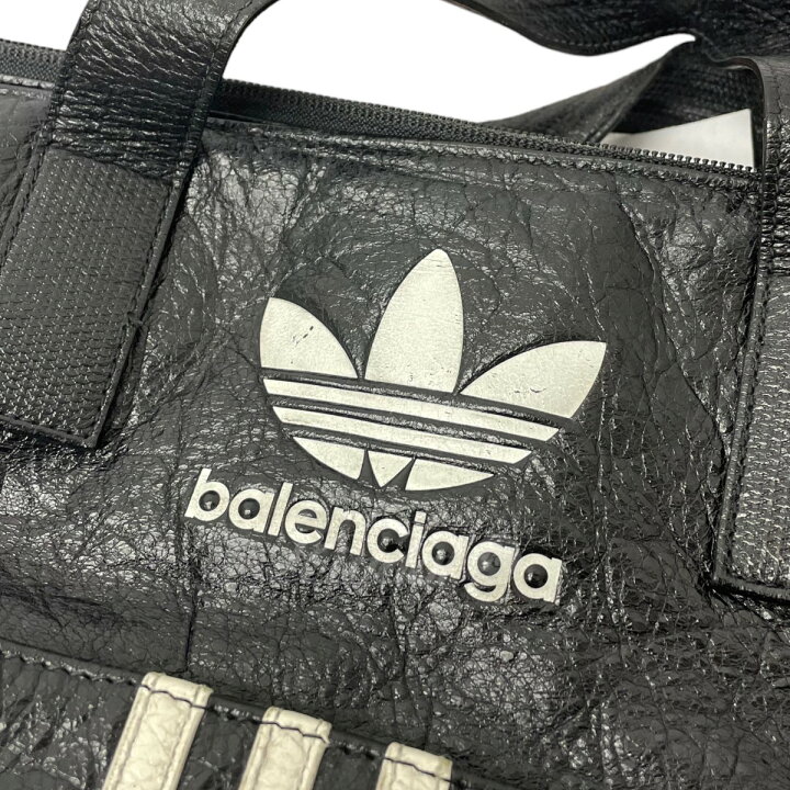 楽天市場】【中古】BALENCIAGA×adidas レザートートバッグ ブラック 
