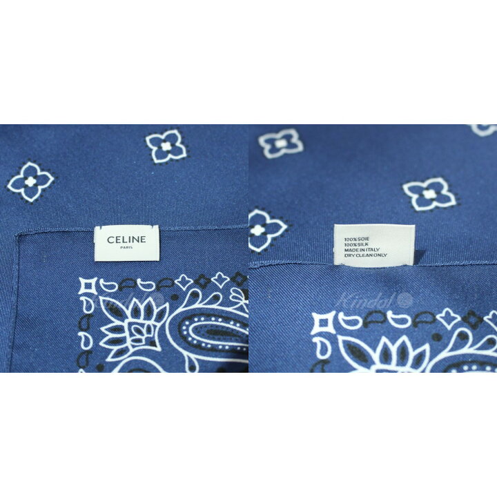 楽天市場】【中古】CELINE バンダナスカーフ ペイズリー柄 トリオンフ  