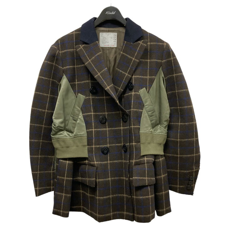 楽天市場】【中古】sacai 20AW MA-1ドッキングチェック柄ジャケット 20  