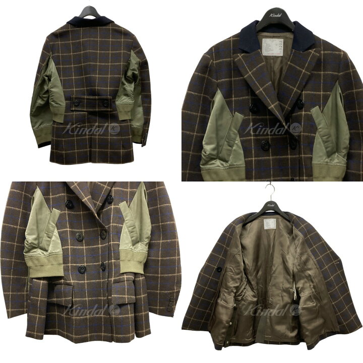楽天市場】【中古】sacai 20AW MA-1ドッキングチェック柄ジャケット 20 