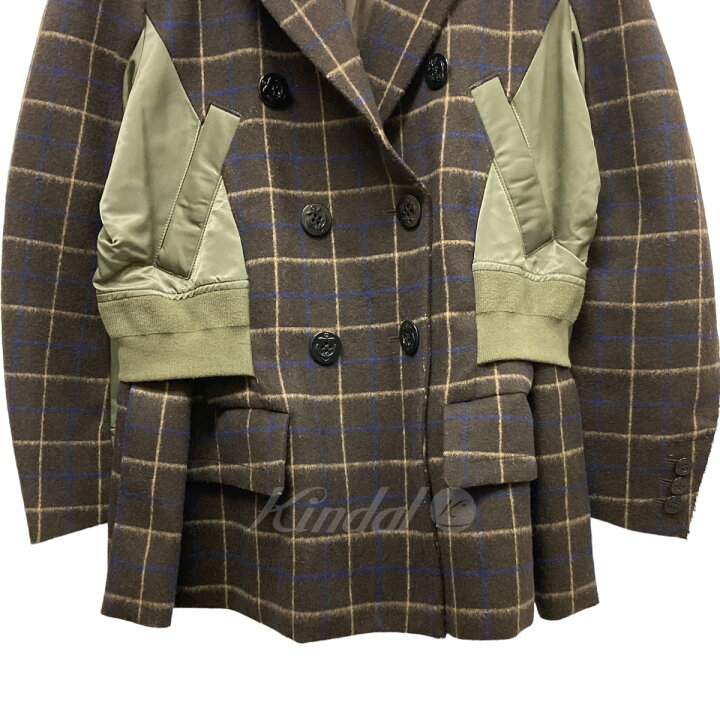 楽天市場】【中古】sacai 20AW MA-1ドッキングチェック柄ジャケット 20 