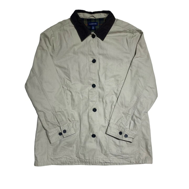 楽天市場】【中古】LANDS END 襟コーデュロイ ハンティングコート 