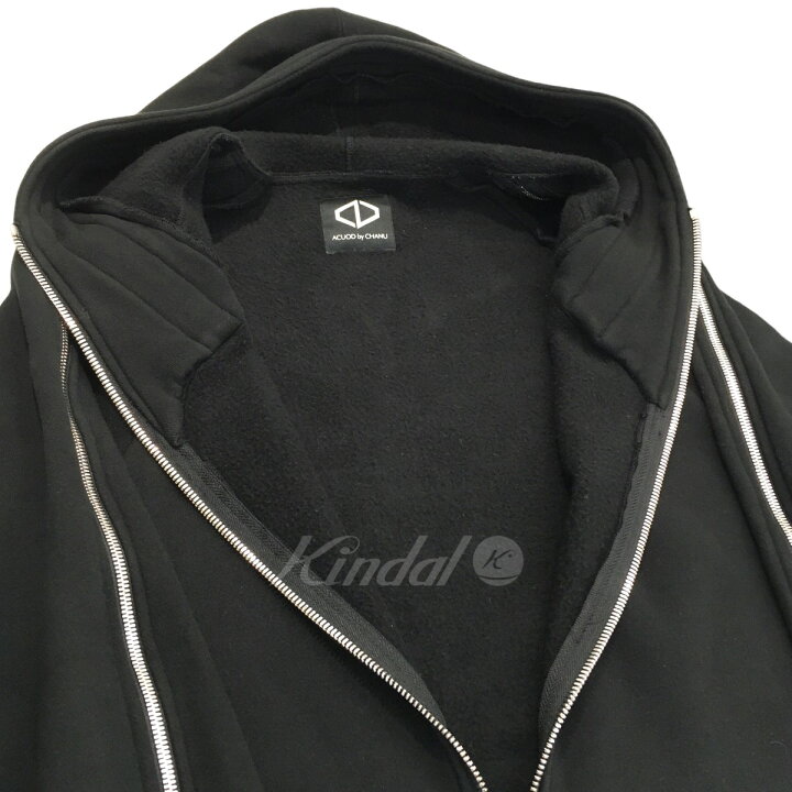 楽天市場】【中古】ACUOD by CHANUジップデザインパーカー ブラック 