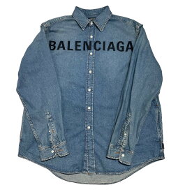 【中古】BALENCIAGAデニムシャツ 600280 インディゴ サイズ：38【価格見直し】