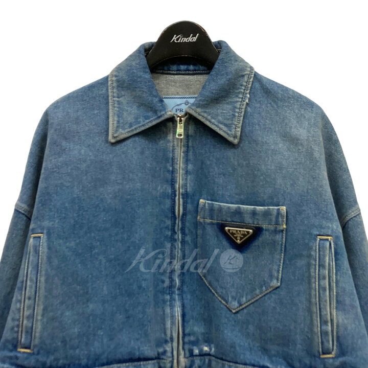 楽天市場】【中古】PRADA 三角プレート付きユーズド加工デニム  