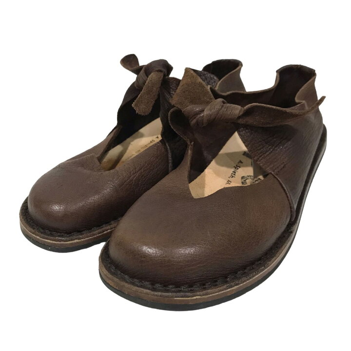 楽天市場】【中古】trippen リボンストラップシューズ ブラウン サイズ 