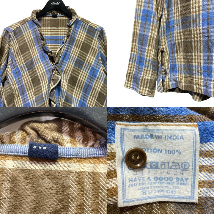 楽天市場】【中古】45R日焼けネルのフリルカシュクール シャツ 