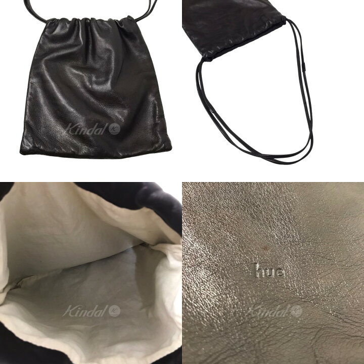 楽天市場】【中古】hueレザー巾着バッグ ダークブラウン【価格見直し 