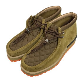 【中古】CLARKS×MONCLER　×WALLABEE LOAFERS SHO デザートブーツ ブラウン サイズ：25．5 【231223】（クラークス×モンクレール）