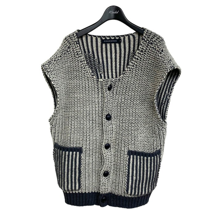 楽天市場】【中古】COGNOMEN「HALF CARDIGAN STITCH KNIT VEST 