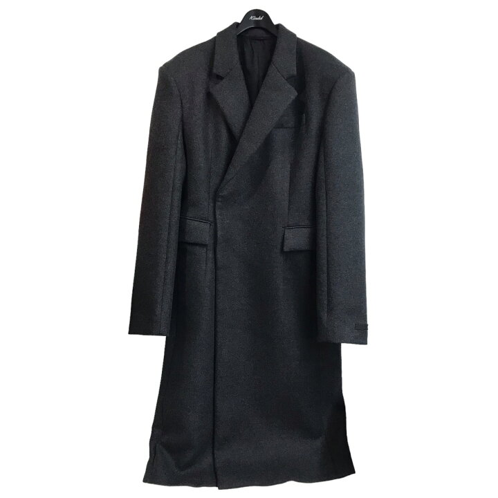 楽天市場】【中古】PRADA 22AW ダブルブレストコート チャコールグレー  