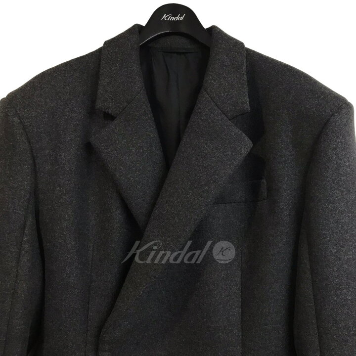 楽天市場】【中古】PRADA 22AW ダブルブレストコート チャコールグレー  