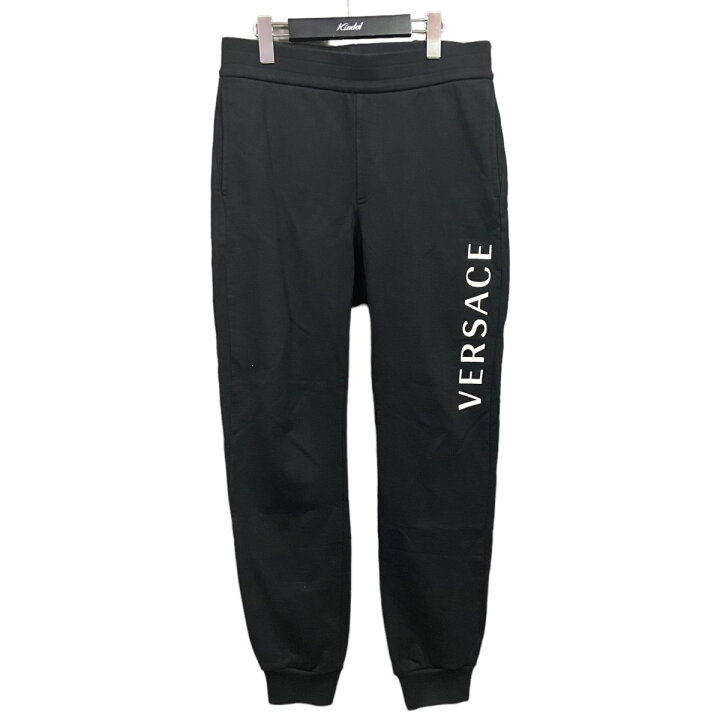 楽天市場】【中古】VERSACE ロゴプリントスウェットパンツ ブラック  