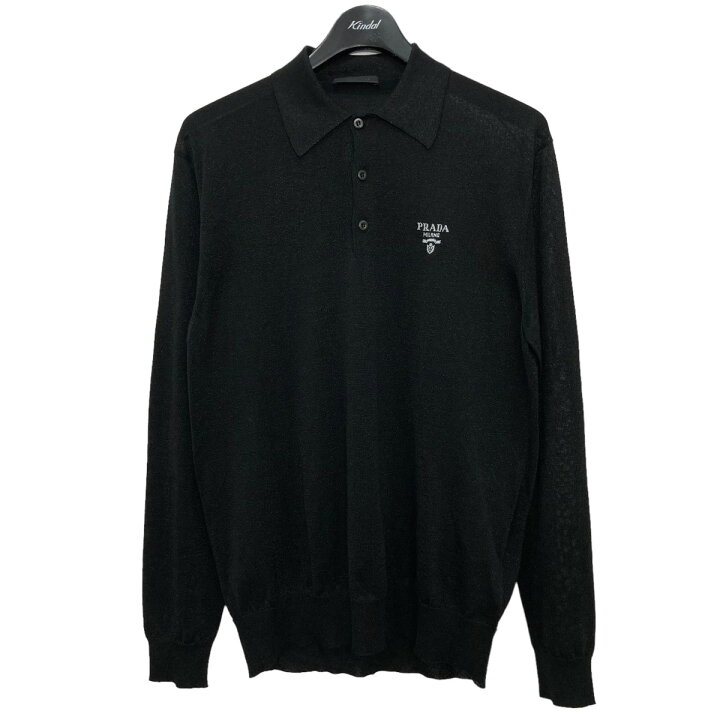 楽天市場】【中古】PRADA シルクレーヨン ロゴニットポロシャツ UMB284 
