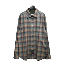 【中古】Maison Margiela×PENDLETON　23AW ロングスリーブチェックシャツS67DT0002 ライトブルー×ライトピンク サイズ：40 【261223】（メゾンマルジェラ×ペンドルトン）