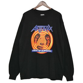 【中古】NEIGHBOR HOOD2023AW　NH X ANTHRAX TEE LS-1　アンスラックス　ロンT ブラック サイズ：L【価格見直し】