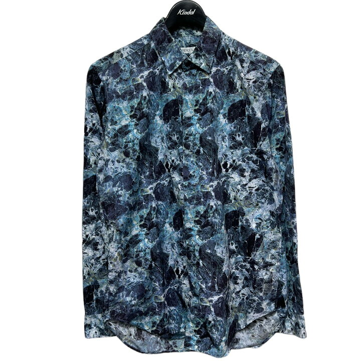 楽天市場】【中古】JOHN LAWRENCE SULLIVAN 比翼総柄シャツ ブルー系 