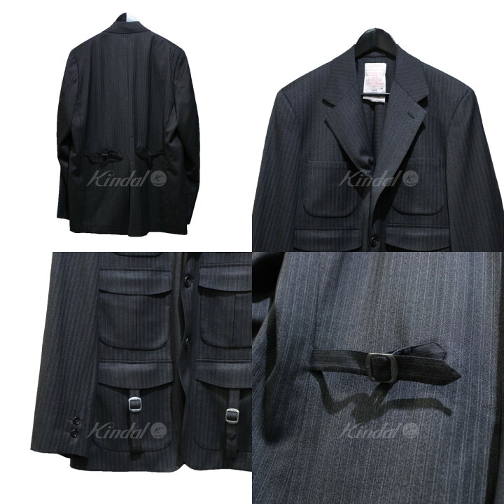 楽天市場】【中古】NICENESS 22AW SERVAL ウールストライプテーラード 