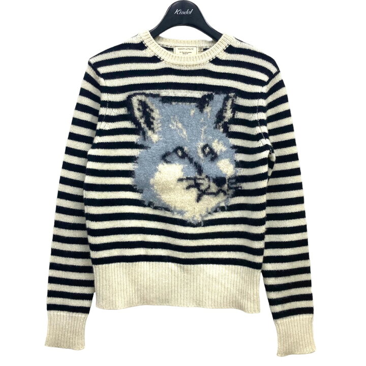 楽天市場】【中古】MAISON KITSUNE ボーダーニット ブラック サイズ  