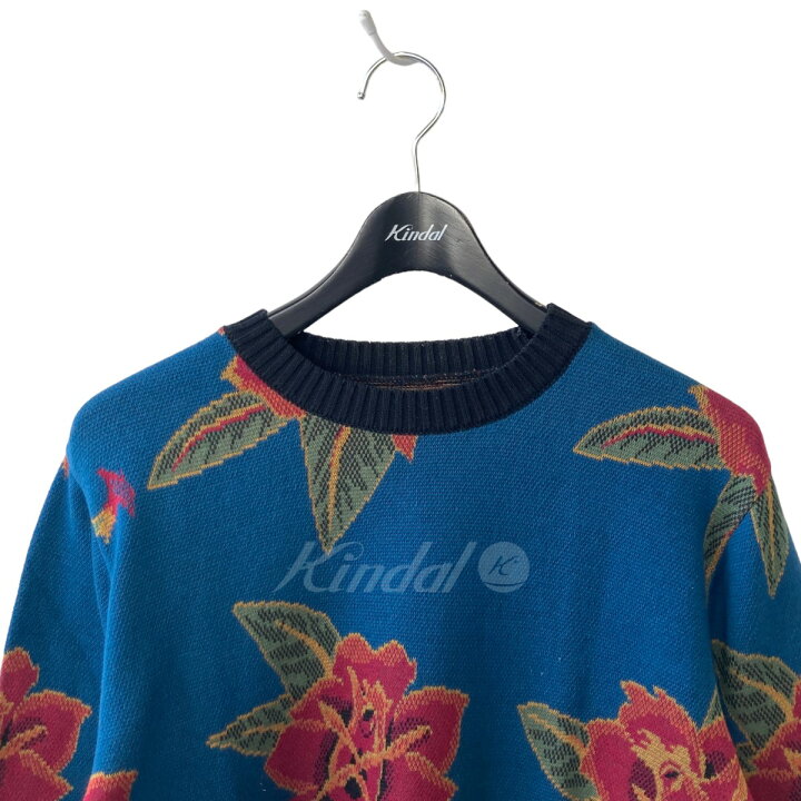 楽天市場】【中古】WACKO MARIA20SS FLOWER JACQUARD SWEATER ブルー 