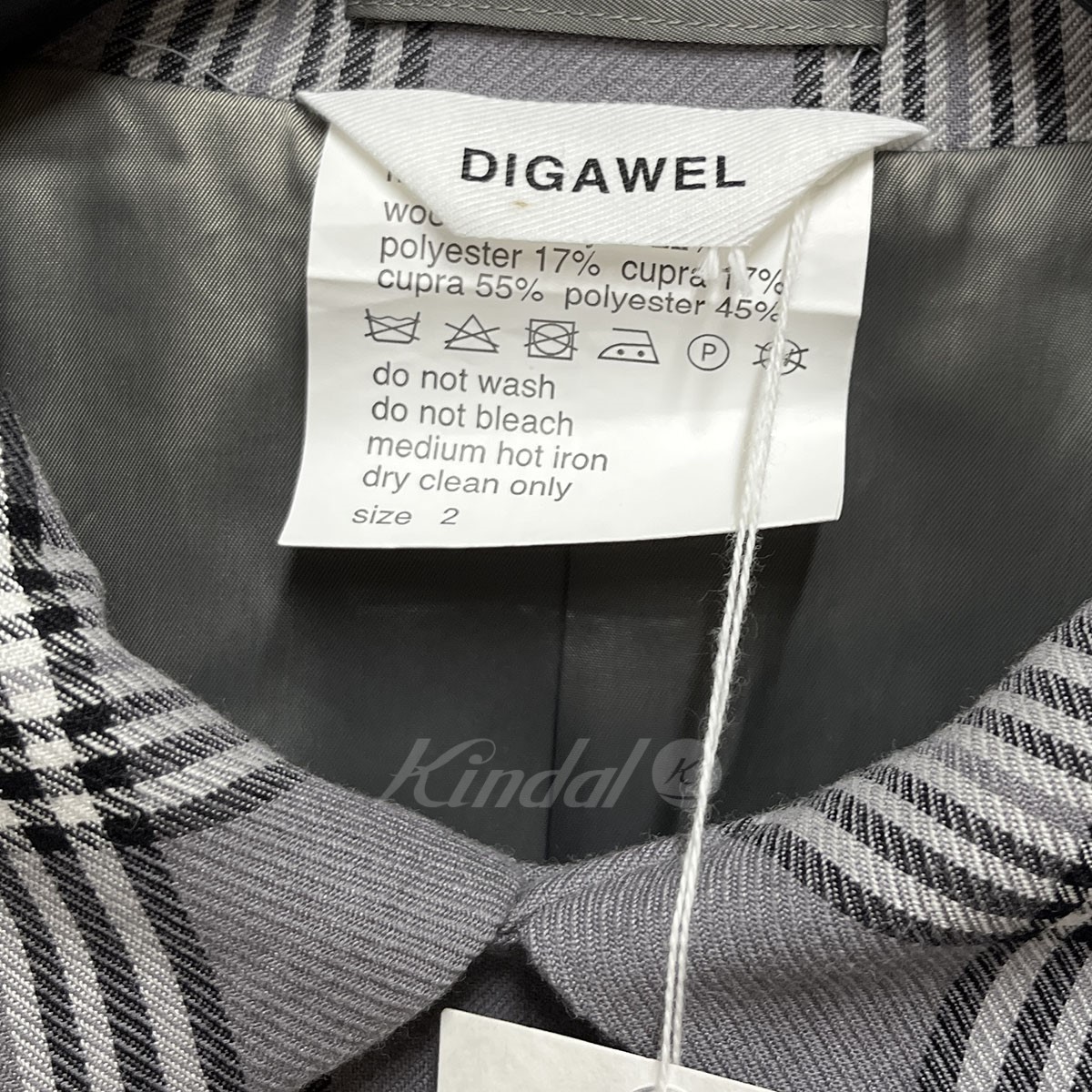 楽天市場】【中古】DIGAWEL 20AW Raglan Sleeves Coat チェックコート
