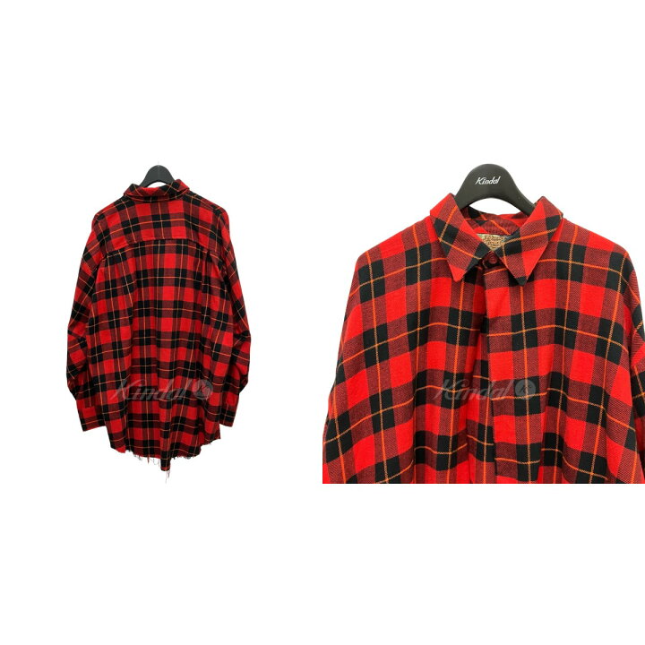 楽天市場】【中古】DENHAM ×ATELIER RESERVE AR FLANNEL SHIRT レッド 