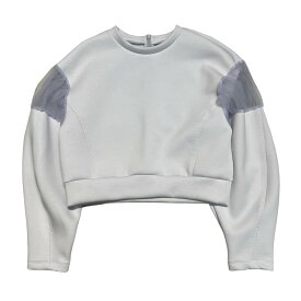 【中古】LE CIEL BLEU2023SS Paneled Sweat Top クロップド丈スウェット ホワイト サイズ：36【価格見直し】