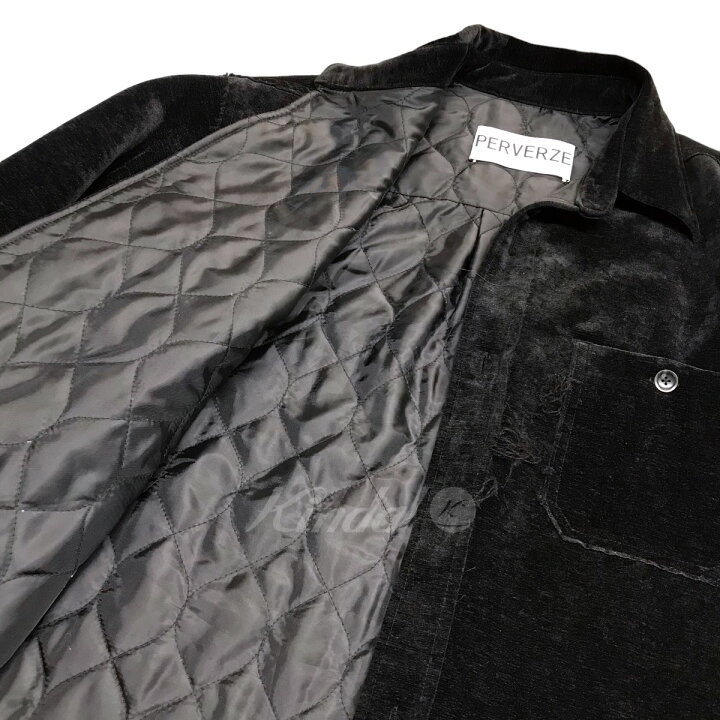 楽天市場】【中古】PERVERZE 中綿シャツジャケット ブラック サイズ：W 