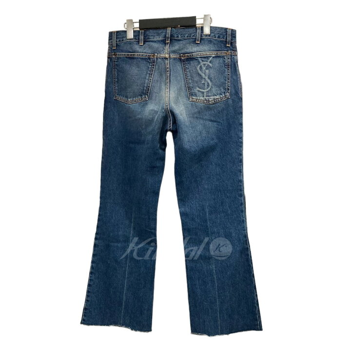 楽天市場】【中古】Yves Saint Laurentカットオフフレアデニムパンツ 