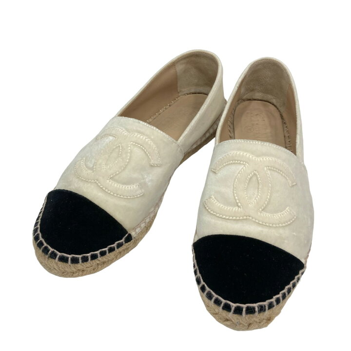 楽天市場】【中古】CHANEL エスパドリーユ G29762 アイボリー サイズ  